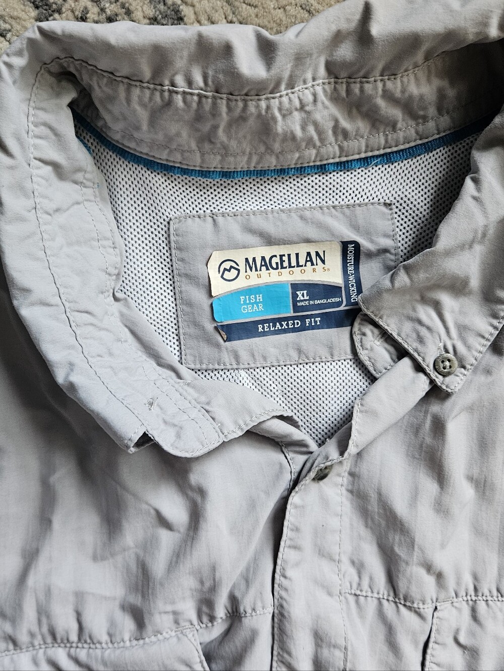 Magellan Light Gray Fishing Shirt